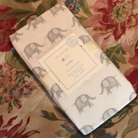 Pottery Barn Bedding Pottery Barn Baby Taylor Elephant Crib Sheet